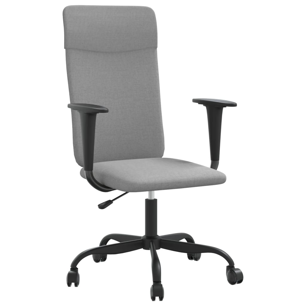 Chaise de bureau gris clair tissu