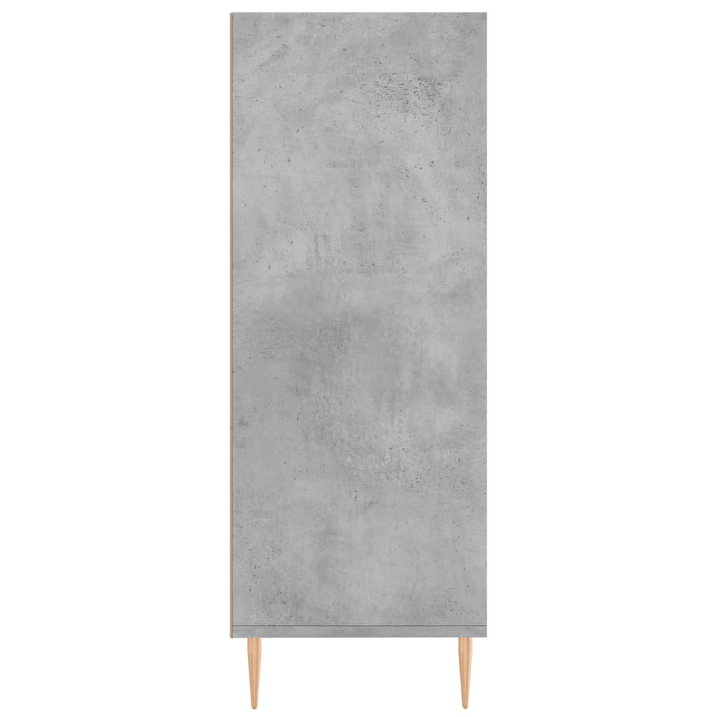 Bibliothèque gris béton 69,5x32,5x90 cm bois d'ingénierie