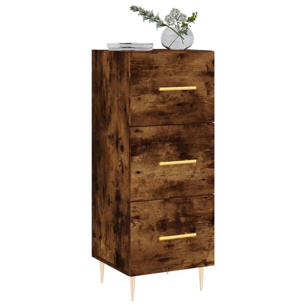Buffet Chêne fumé 34,5x34x90 cm Bois d'ingénierie
