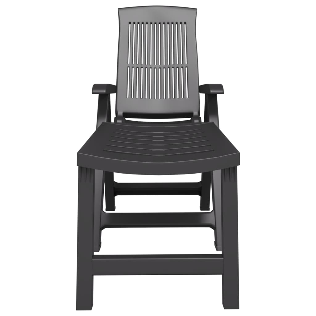 Chaise longue anthracite plastique
