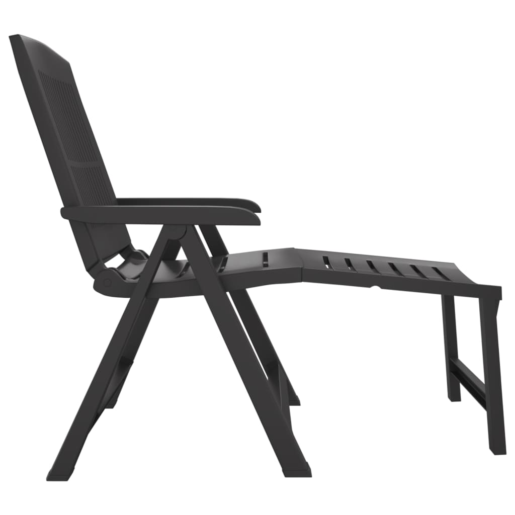 Chaise longue anthracite plastique
