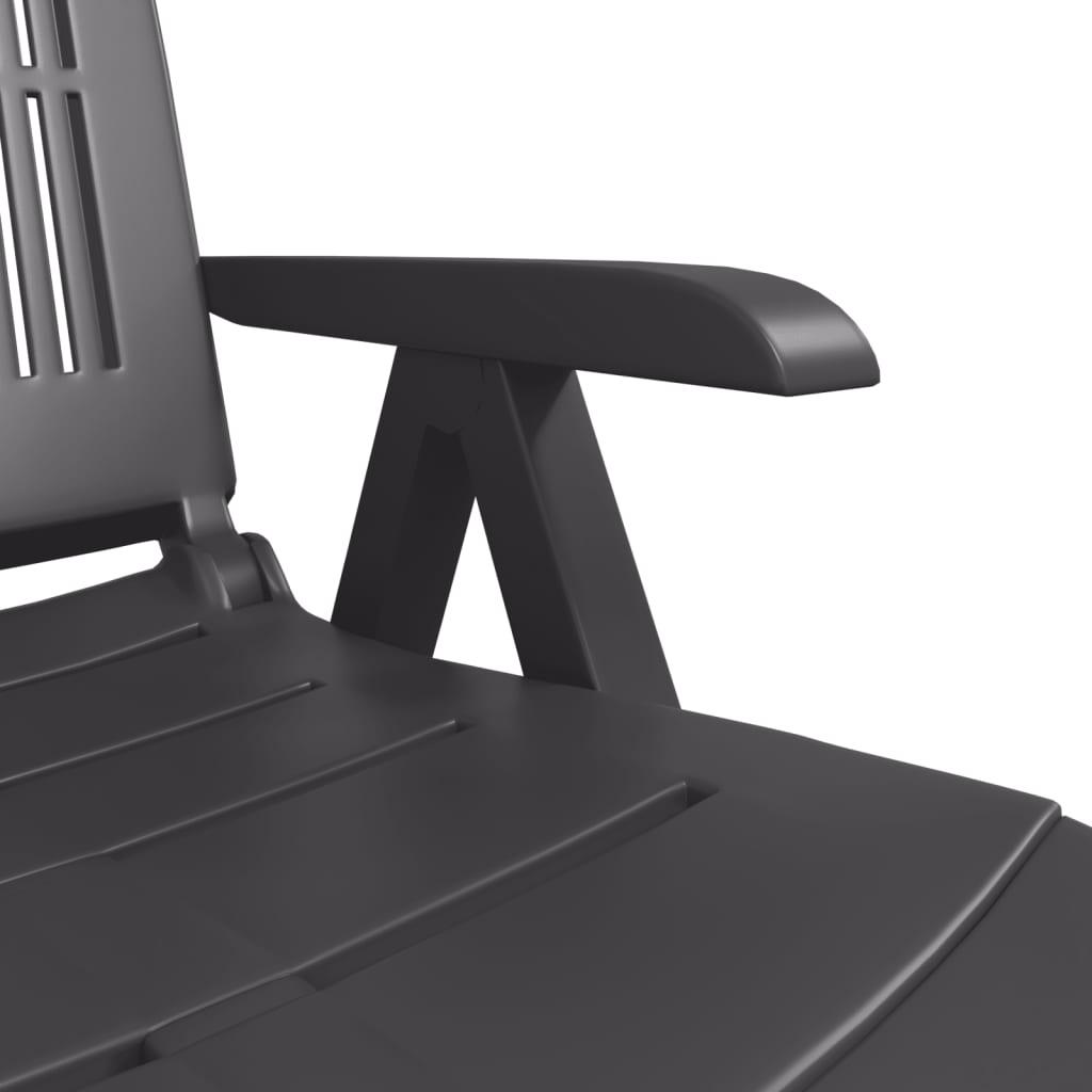 Chaise longue anthracite plastique