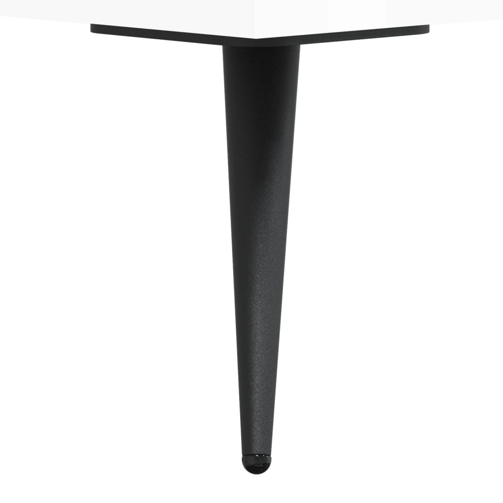 Tables de chevet 2 pcs blanc brillant 40x40x50 cm