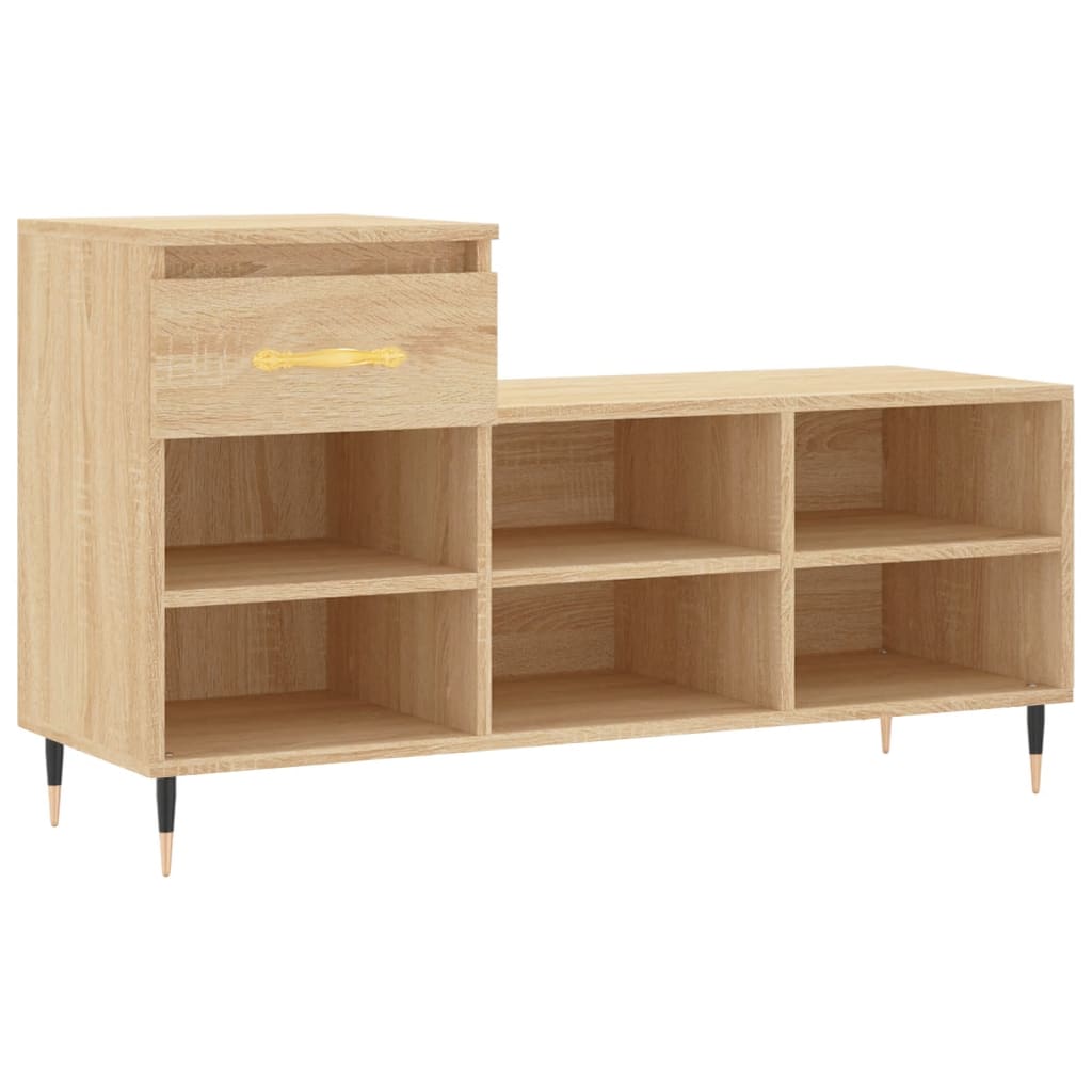 Armoire à chaussures Chêne sonoma 102x36x60cm Bois d'ingénierie