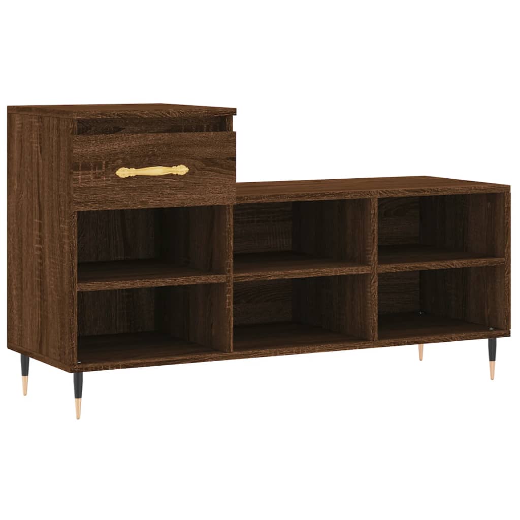 Armoire à chaussures Chêne marron 102x36x60cm Bois d'ingénierie