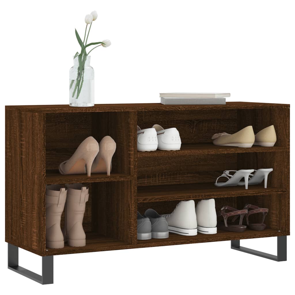 Armoire à chaussures Chêne marron 102x36x60cm Bois d'ingénierie