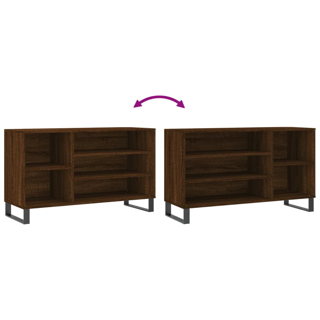 Armoire à chaussures Chêne marron 102x36x60cm Bois d'ingénierie