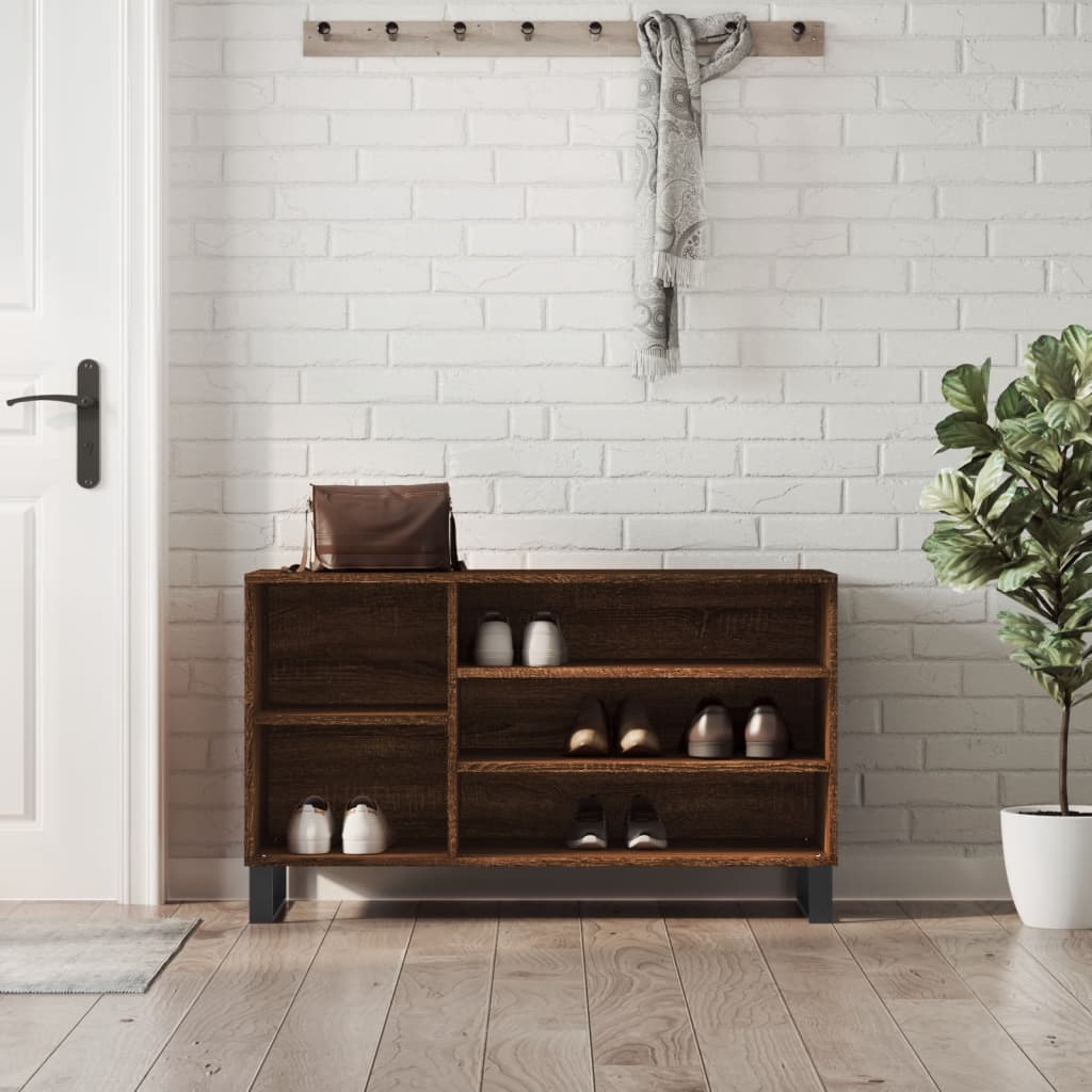 Armoire à chaussures Chêne marron 102x36x60cm Bois d'ingénierie
