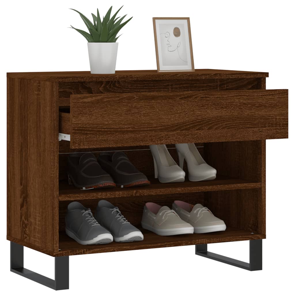 Armoire à chaussures Chêne marron 70x36x60 cm Bois d'ingénierie
