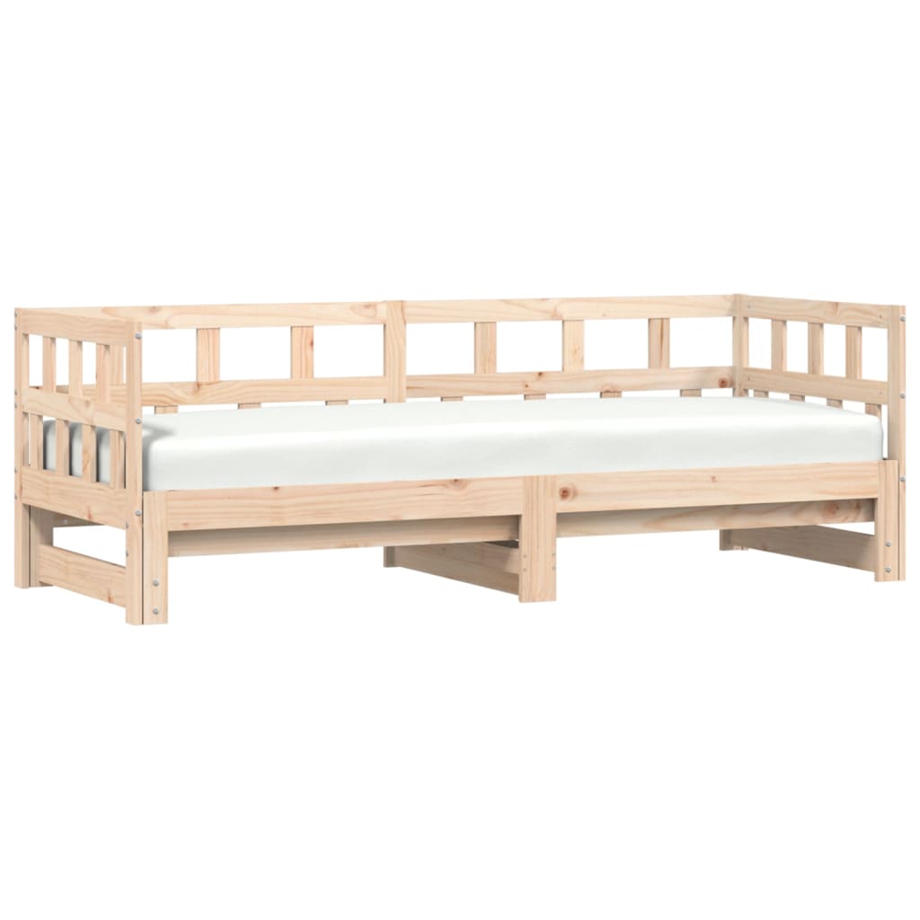 Lit de jour avec lit gigogne 90x200 cm bois de pin massif