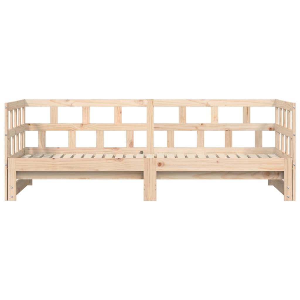 Lit de jour avec lit gigogne 90x200 cm bois de pin massif