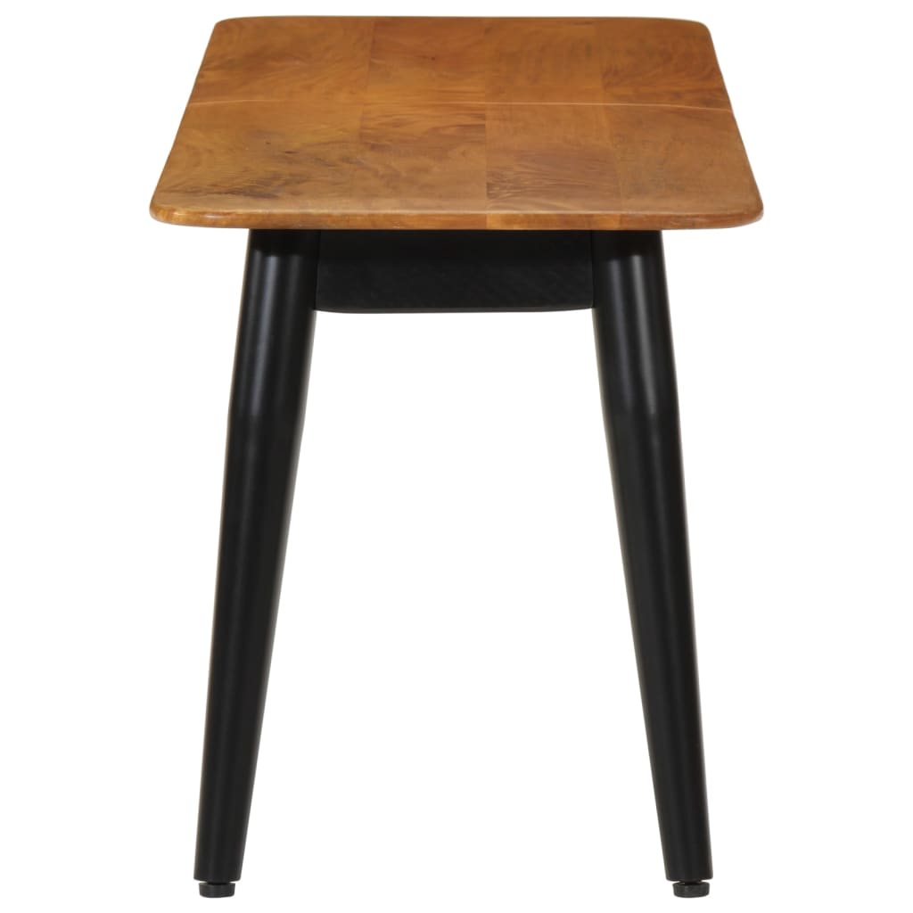Banc 160x40x45 cm bois massif de manguier et fer