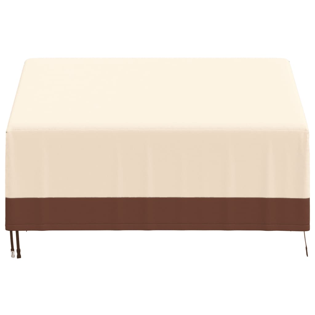 Housse de banc 2 places beige 137x97x48/74 cm oxford 600D