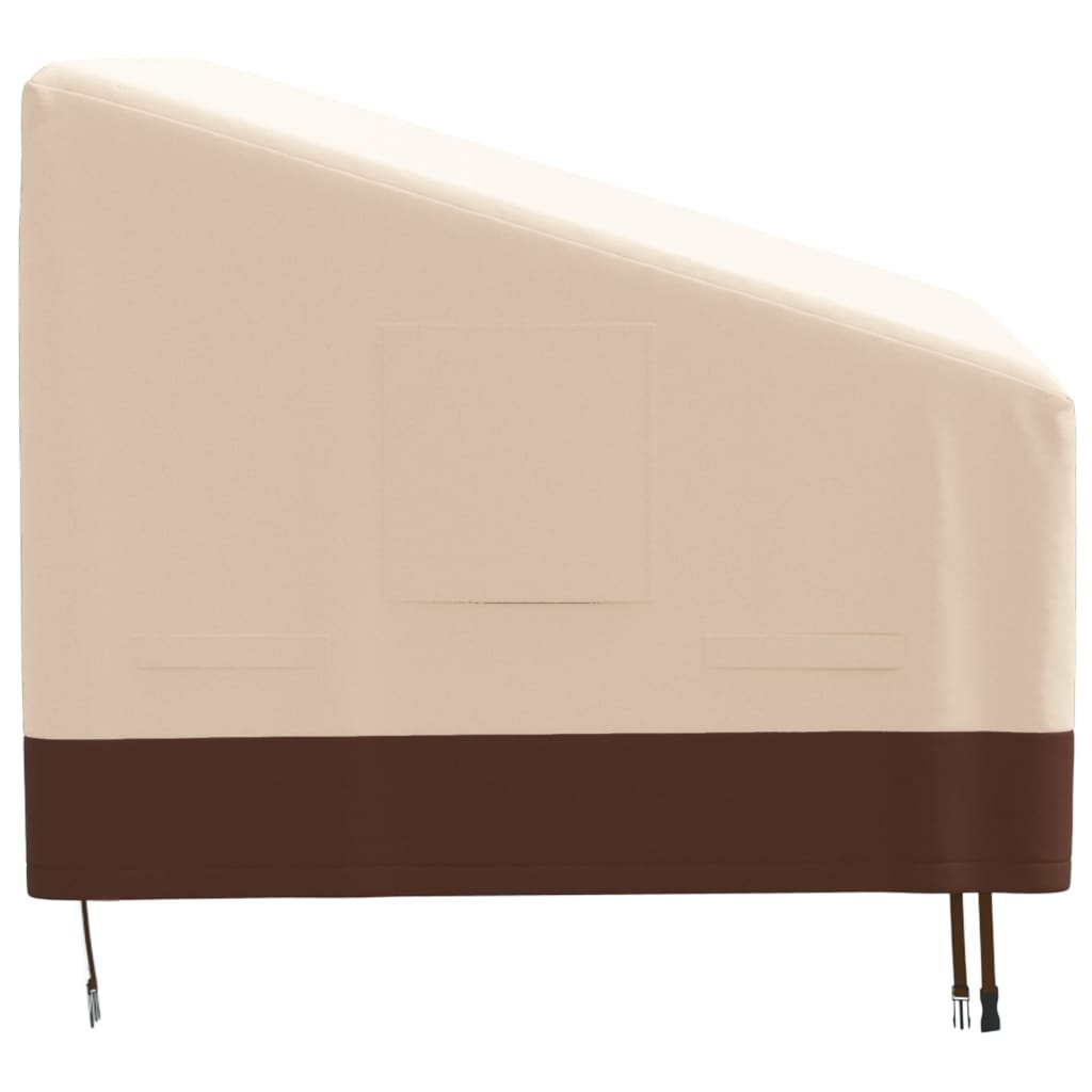 Housse de banc 2 places beige 137x97x48/74 cm oxford 600D