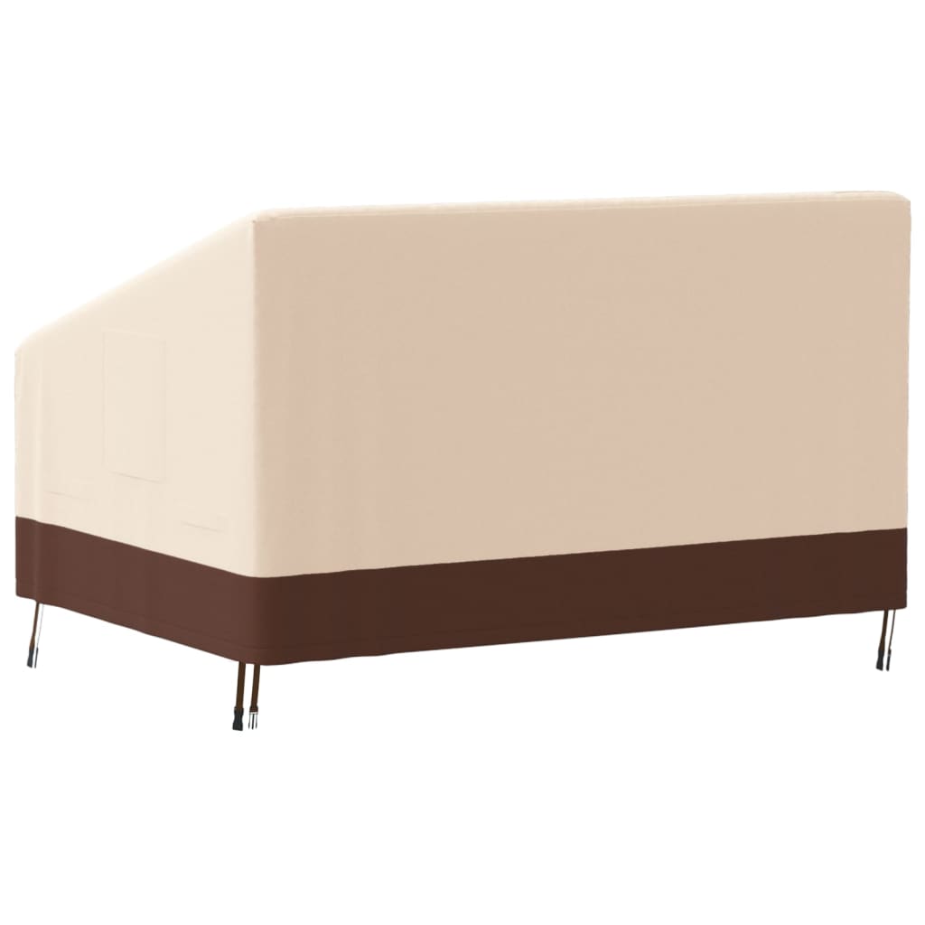 Housse de banc 2 places beige 137x97x48/74 cm oxford 600D