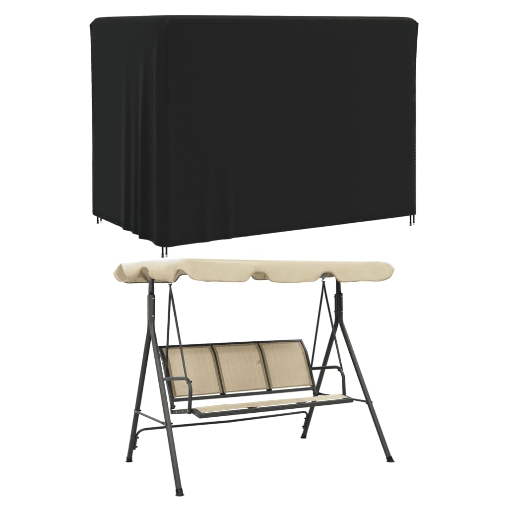 Housse de balançoire de jardin noir 220x150x150 cm oxford 420D