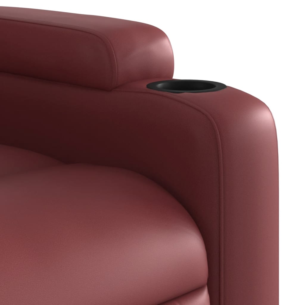 Fauteuil de massage inclinable Rouge bordeaux Similicuir