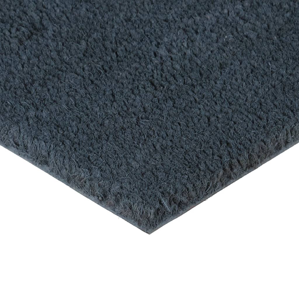 Tapis de porte gris foncé 80x100 cm fibre de coco touffeté