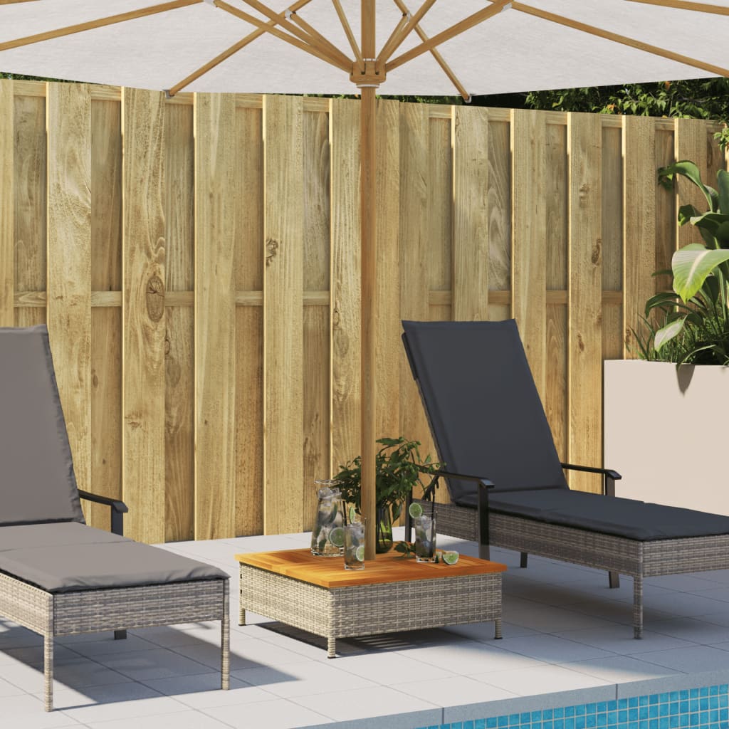 Couvercle de base de parasol gris 70x70x25 cm