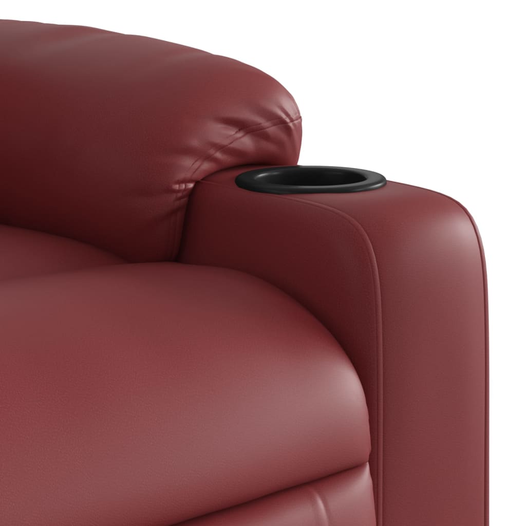 Fauteuil de massage inclinable Rouge bordeaux Similicuir