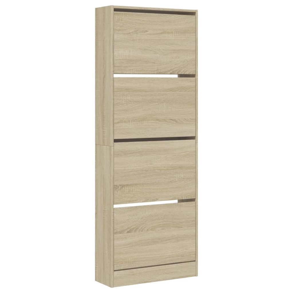 Armoire à chaussures chêne sonoma 60x21x163,5cm bois ingénierie