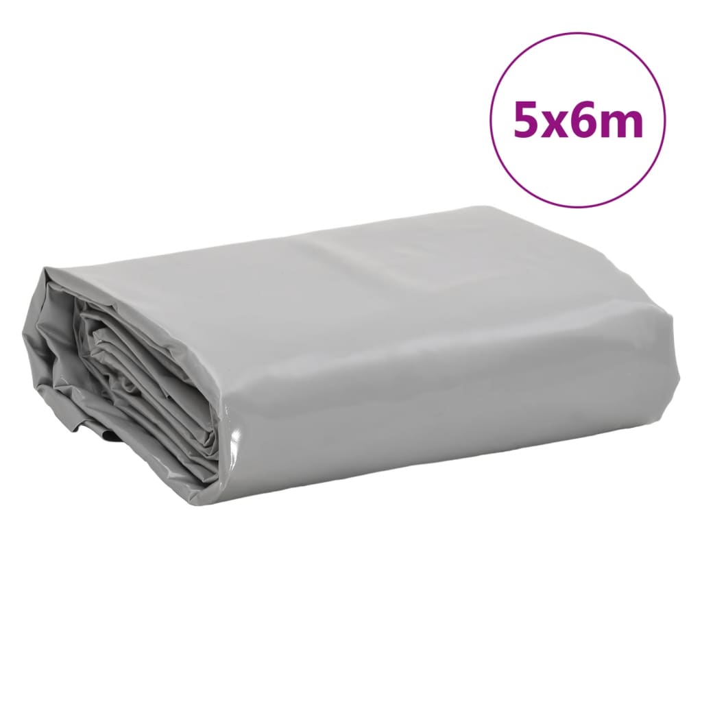 Bâche gris 5x6 m 600 g/m²