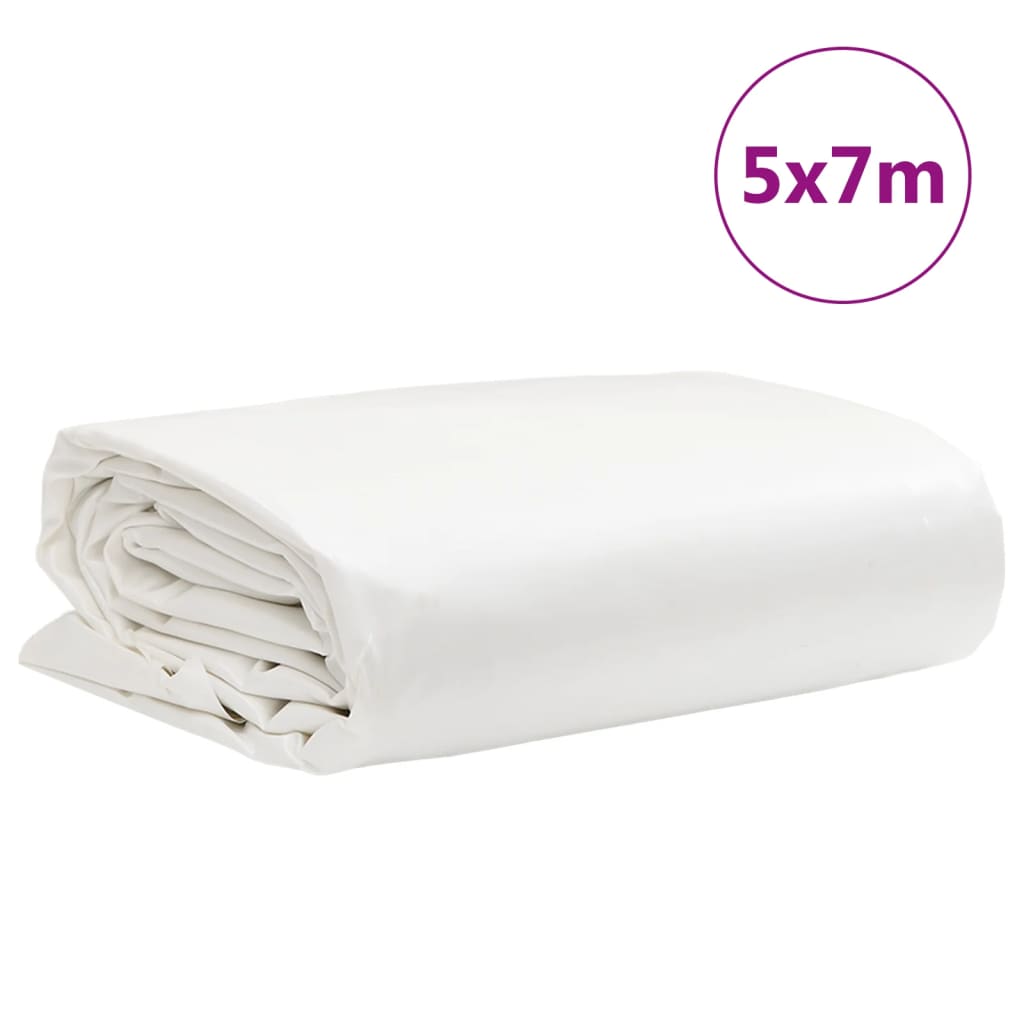 Bâche blanc 5x7 m 600 g/m²
