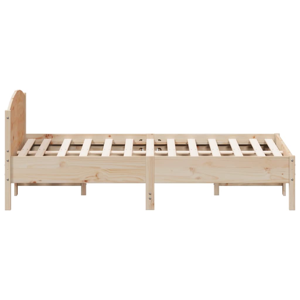 Cadre de lit avec tête de lit 120x190 cm bois de pin massif